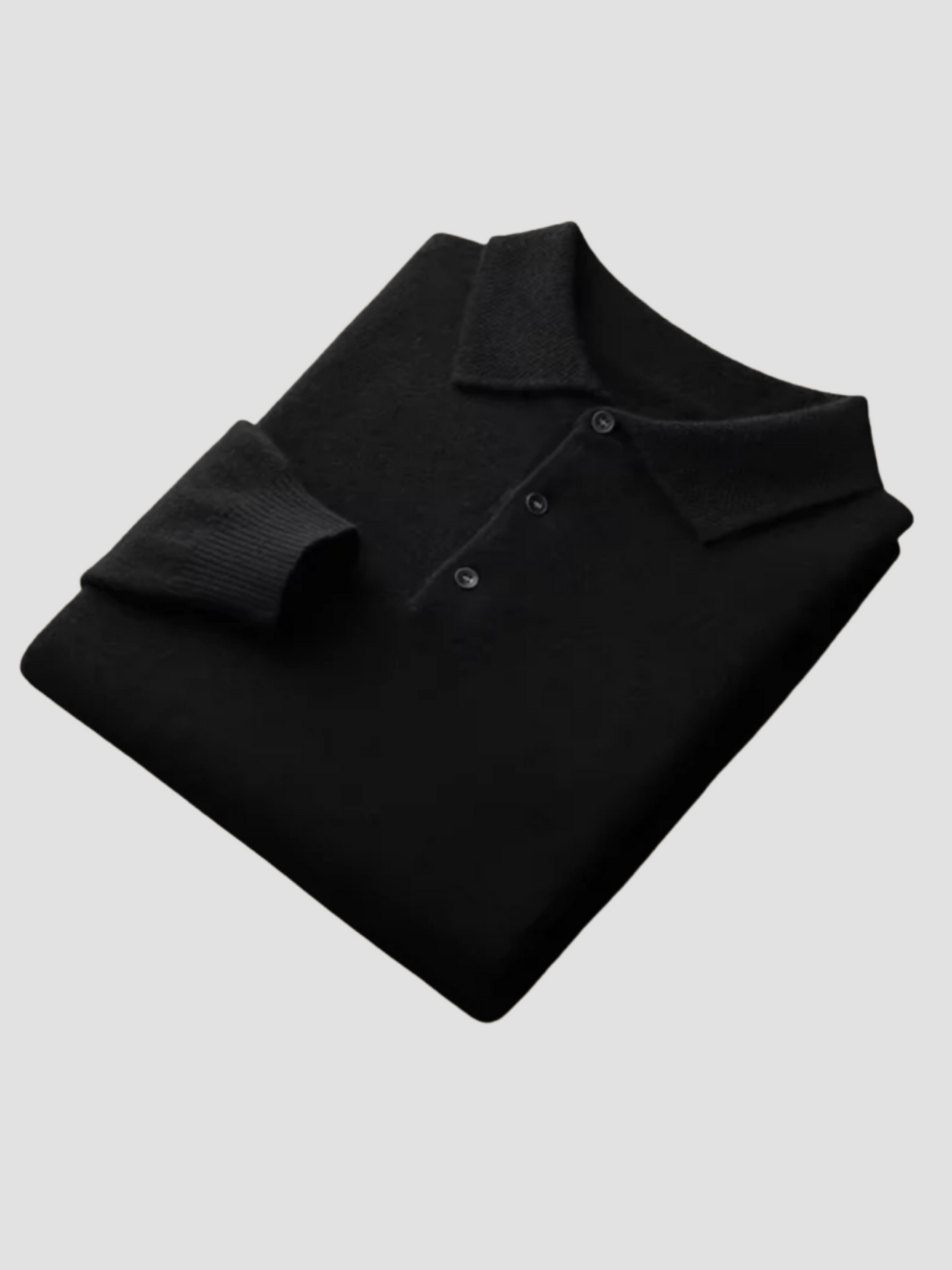 Men's long sleeve polo shirt slim fit elegant design breathable fabric everyday smart-casual wear