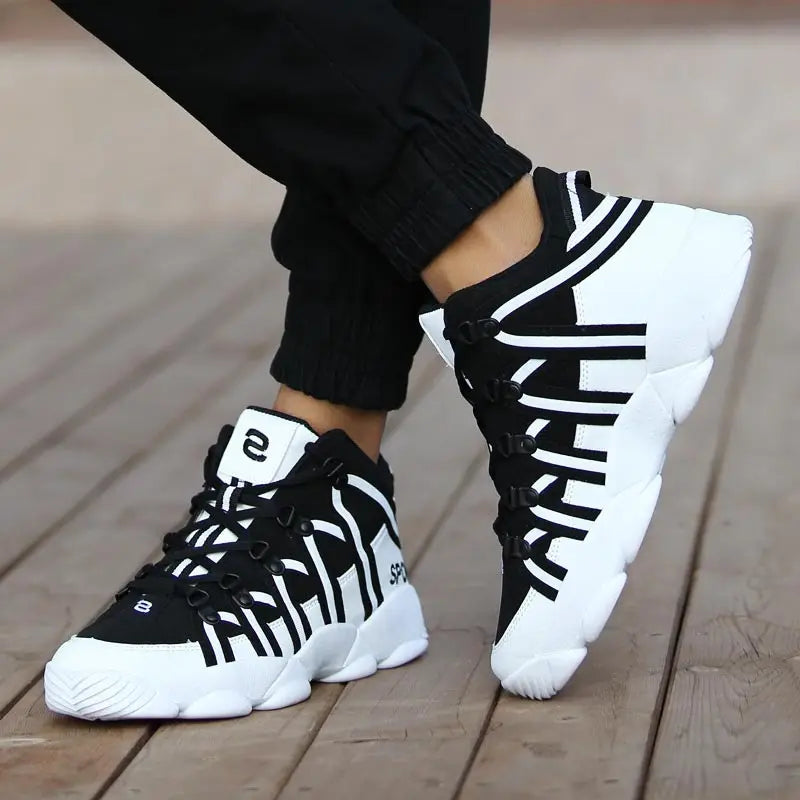 Men's breathable leather running shoes in neutral tones with ventilated upper for everyday comfort