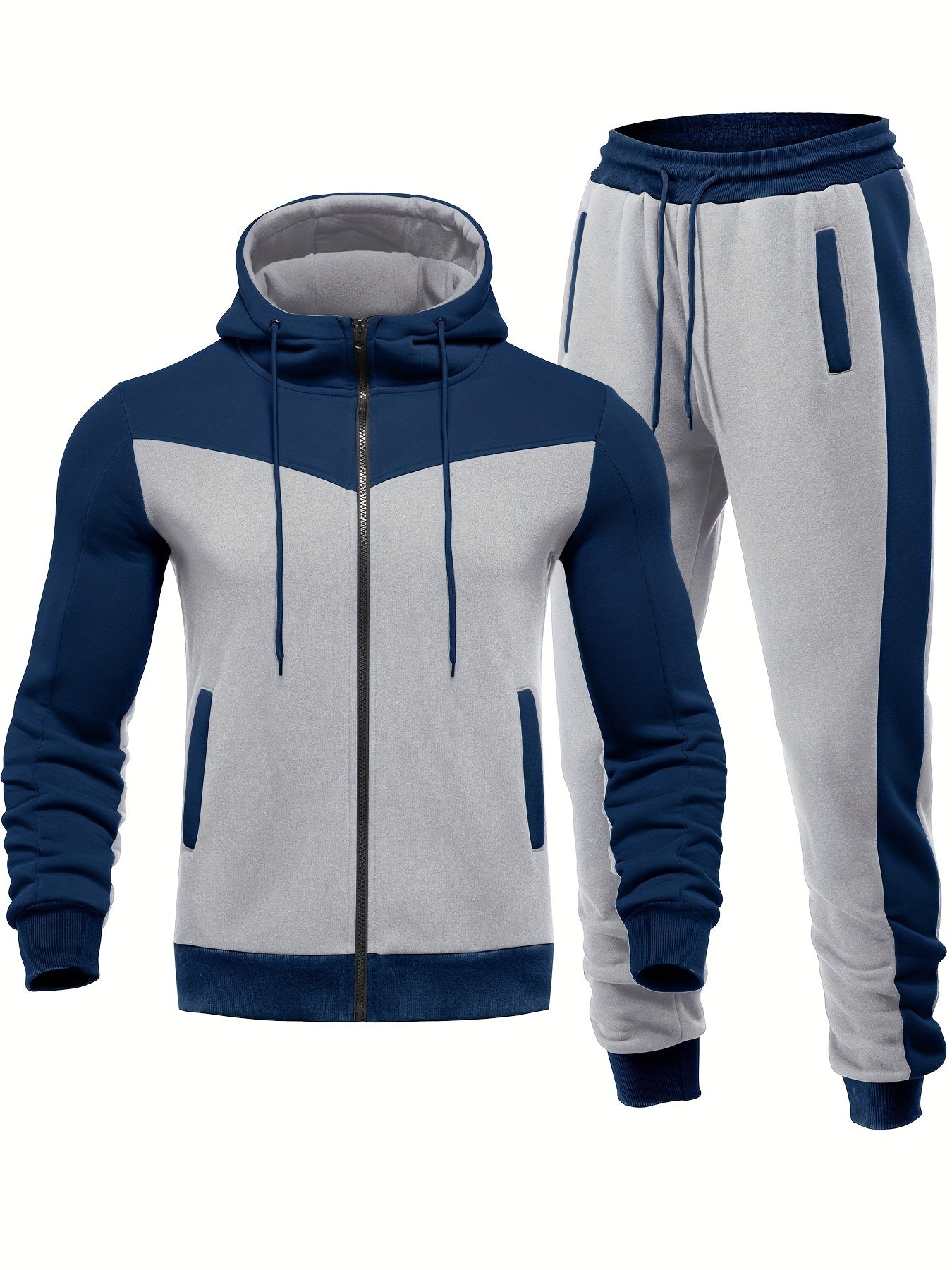 Men casual tracksuit solid color collar jacket relaxed fit everyday comfort lounge streetwear