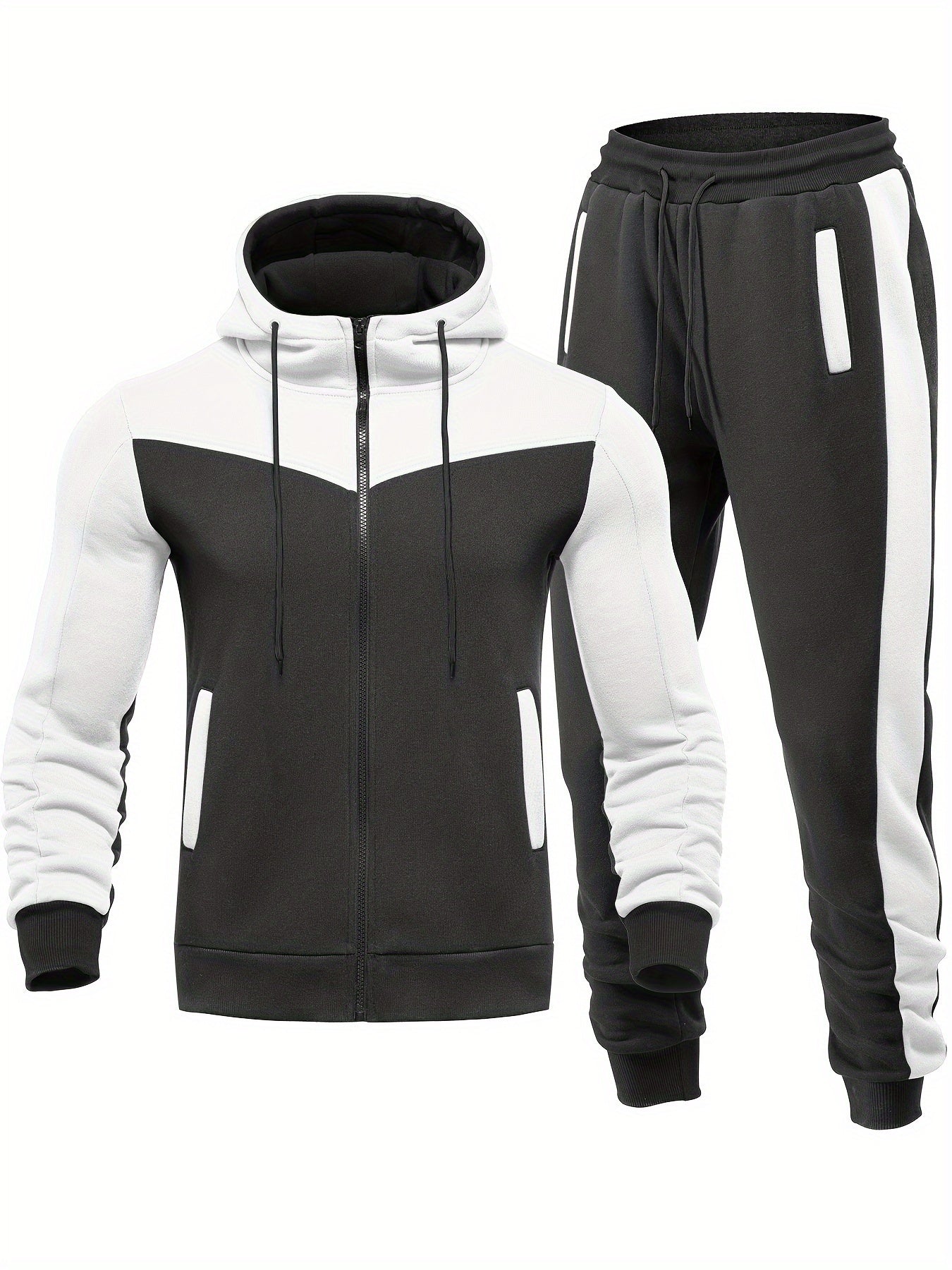 Men casual tracksuit solid color collar jacket relaxed fit everyday comfort loungewear