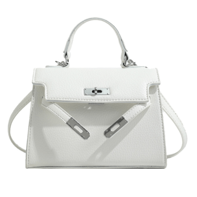 Laura women's structured top-handle handbag elegant silhouette spacious interior refined formal style