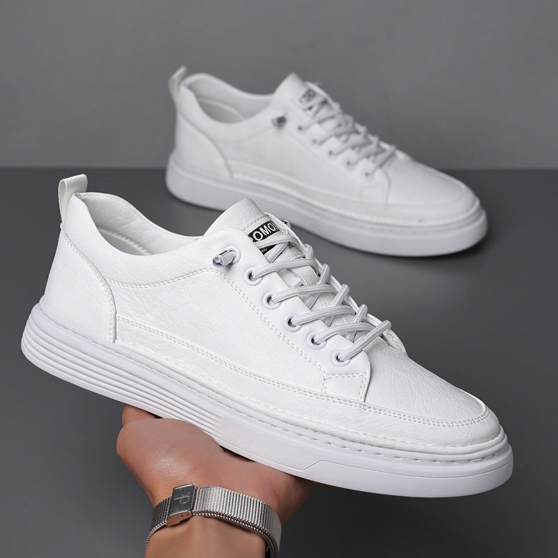 Lawson genuine leather sneakers tan brown urban professional style ridged sole all-day comfort