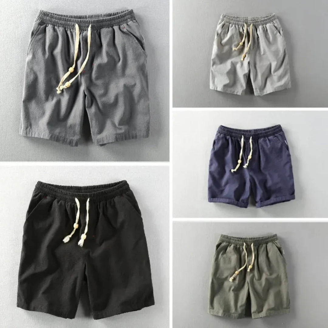 Lee unisex linen-cotton blend drawstring shorts lightweight breathable casual warm weather comfort