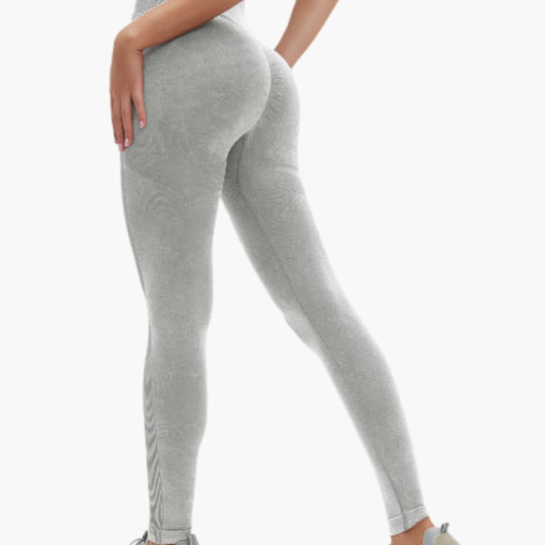 Women's high waist full length leggings with elastic waistband smooth pull-on fit for active wear