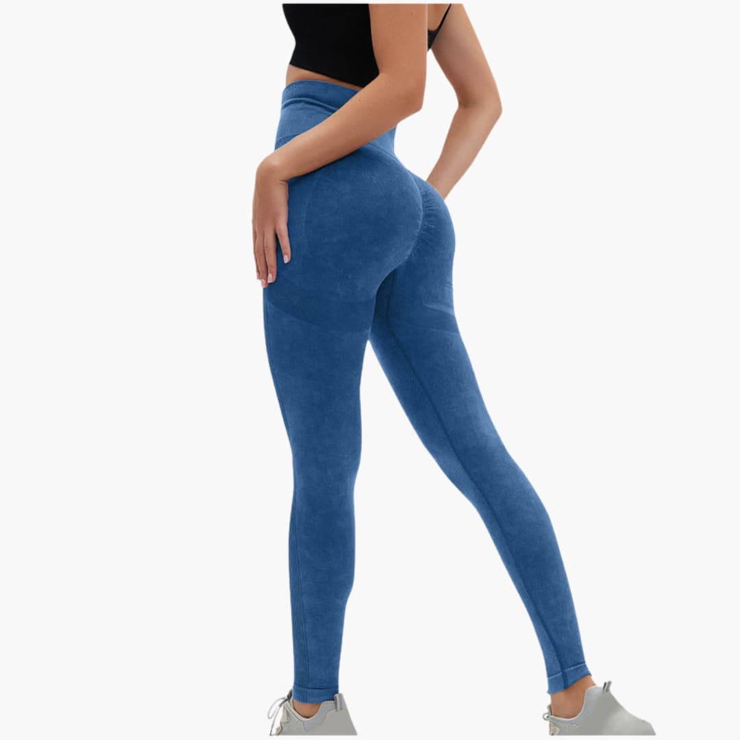Women's high waist full length leggings elastic waistband smooth pull-on fit for active wear
