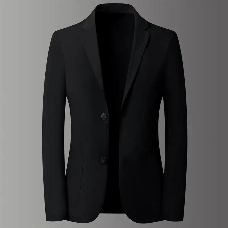 Men's lightweight ice crepe blazer in neutral tone, breathable UV-protective casual spring summer fit