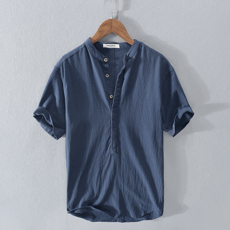Men's white lightweight linen shirt relaxed fit breathable premium everyday summer style
