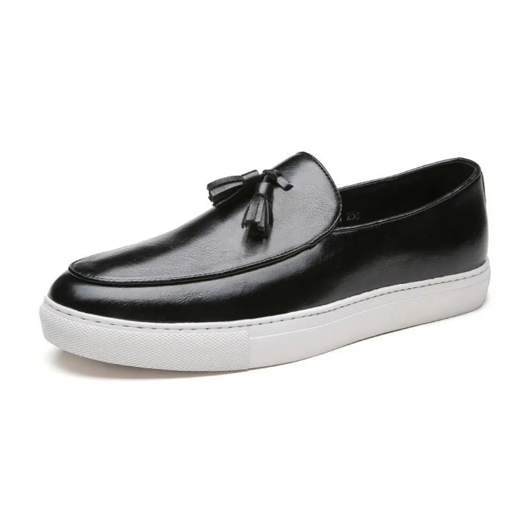 Liam brown Italian tassel loafers premium leather hand-stitched detailing cushioned insoles dress shoes