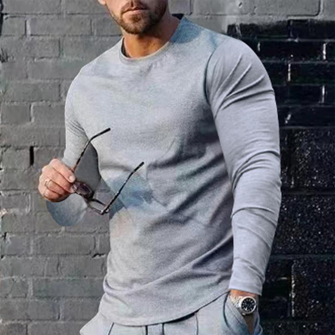 Men's blue relaxed fit casual polyester shirt with loose silhouette for summer everyday wear