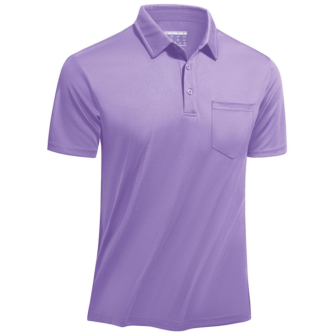 Men's lightweight hiking polo shirt quick-dry moisture-wicking breathable outdoor performance top