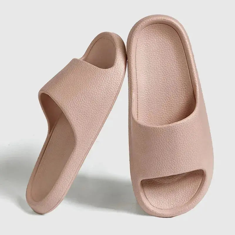 Women's lightweight EVA indoor slides with gentle massage sole and non-slip design for home comfort