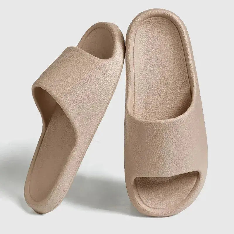 Women's lightweight EVA indoor slides with gentle massage sole and non-slip grip for home comfort