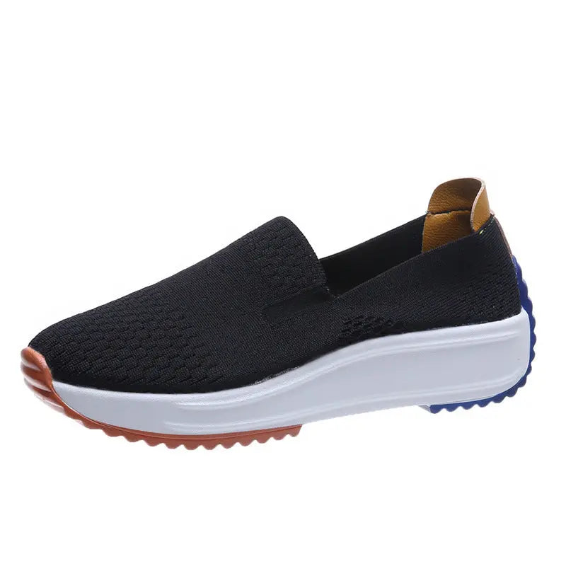 Women's lightweight slip-on shoes breathable mesh upper cushioned composite sole all-day comfort