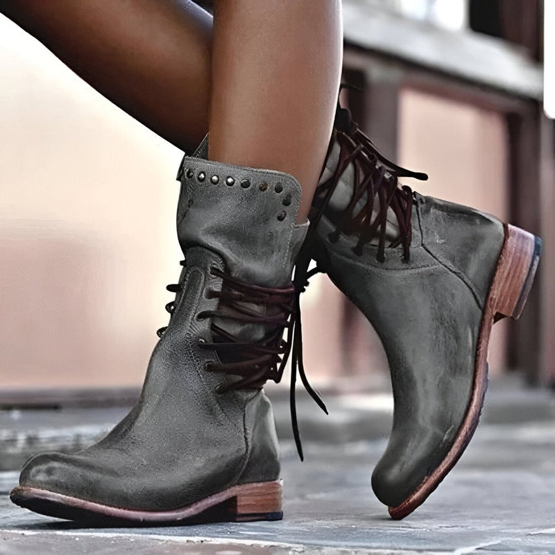 Riley women's lace-up ankle boots secure fit classic elegant style versatile everyday wear
