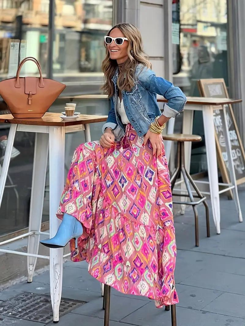 Beatrix elegant maxi skirt women tailored waist flattering silhouette smooth fabric everyday style