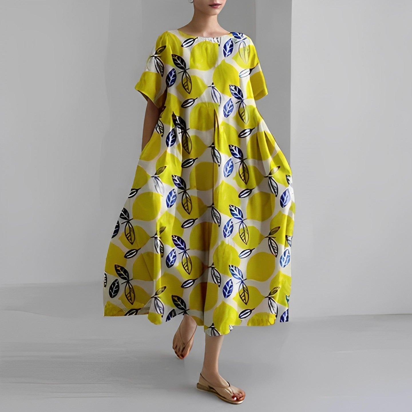 Ronja women's loose-fit printed dress lightweight flowing fabric playful pattern casual comfort