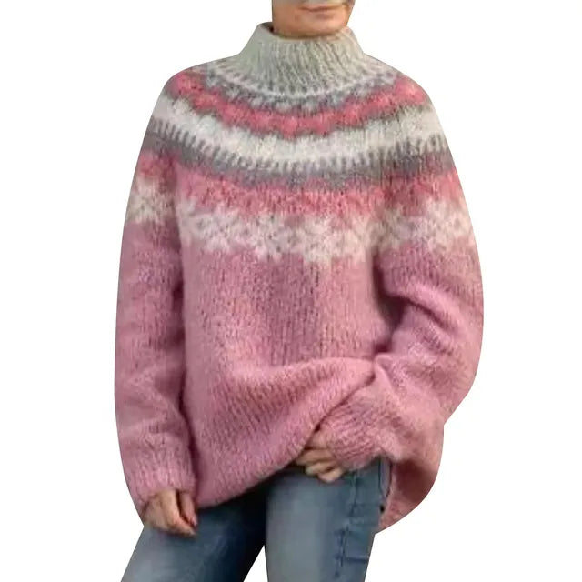 Women's boho knit sweater loose relaxed silhouette soft cozy blend for effortless casual chic style