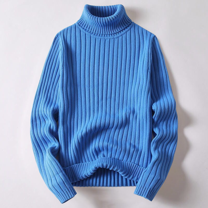 Men's merino wool turtleneck sweater slim fit soft premium knit timeless cold-weather style