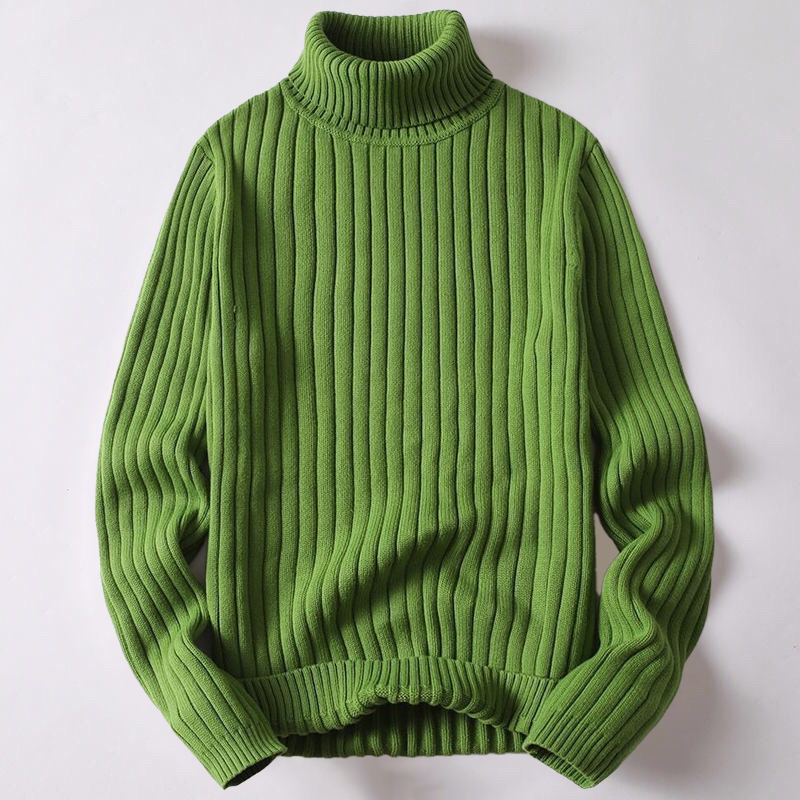 Men's merino wool turtleneck sweater slim fit premium soft warmth everyday polished style