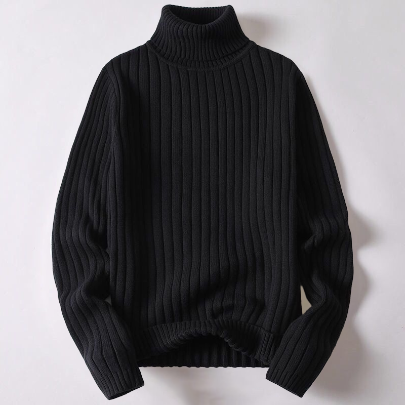 Men's merino wool turtleneck sweater slim fit premium soft warmth everyday style
