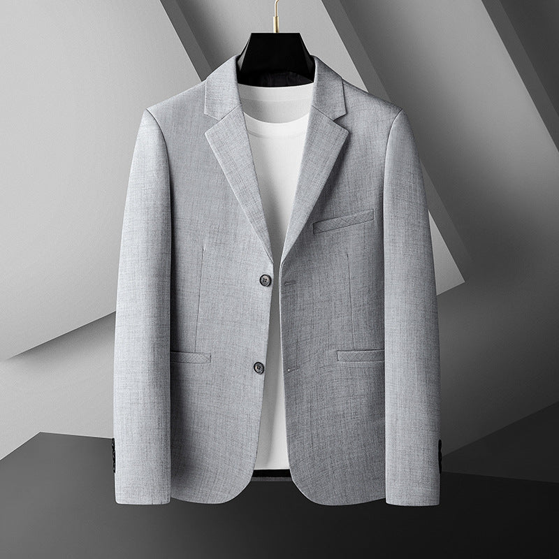 Lorenzo Vitali slim fit executive blazer with two-button closure, breathable polyester blend for professionals