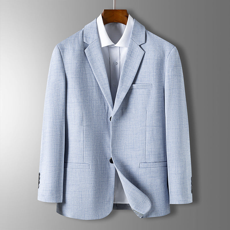 Lorenzo Vitali men's heritage blazer straight-cut lightweight polyester blend all-season professional jacket