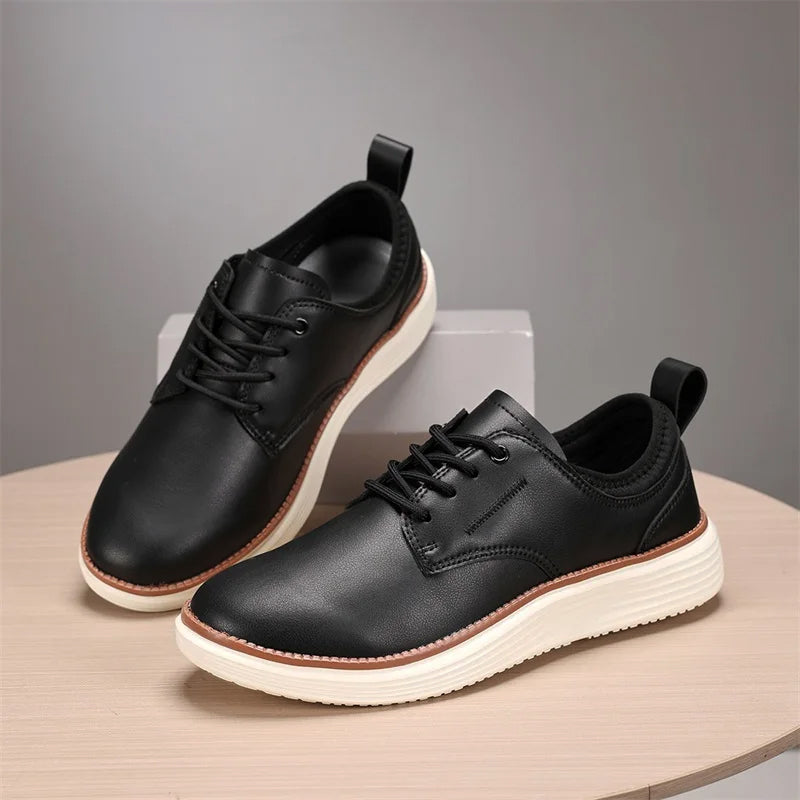 Lorenzo Vitali Lecco brown leather dress shoes lightweight cushioned sole professional style