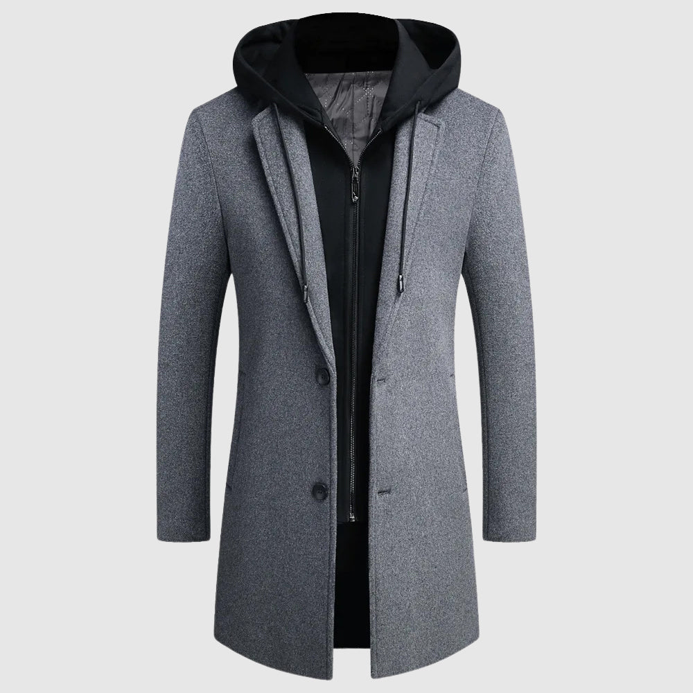 Lorenzo Vitali Metro Chill wool-blend hooded coat warm casual urban winter outerwear