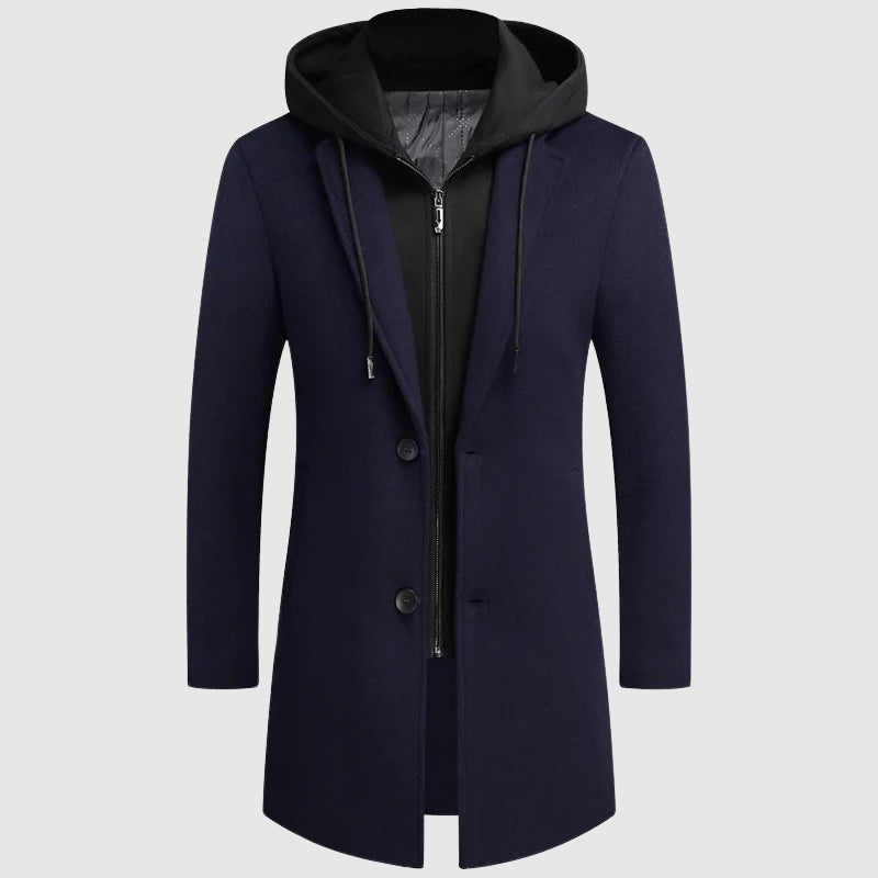 Lorenzo Vitali Metro Chill wool-blend hooded coat casual urban winter outerwear structured silhouette