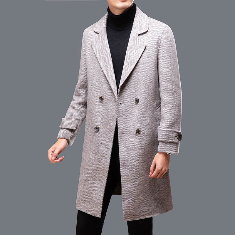 Lorenzo Vitali charcoal wool blend tailored coat with polished metropolitan cut for professionals