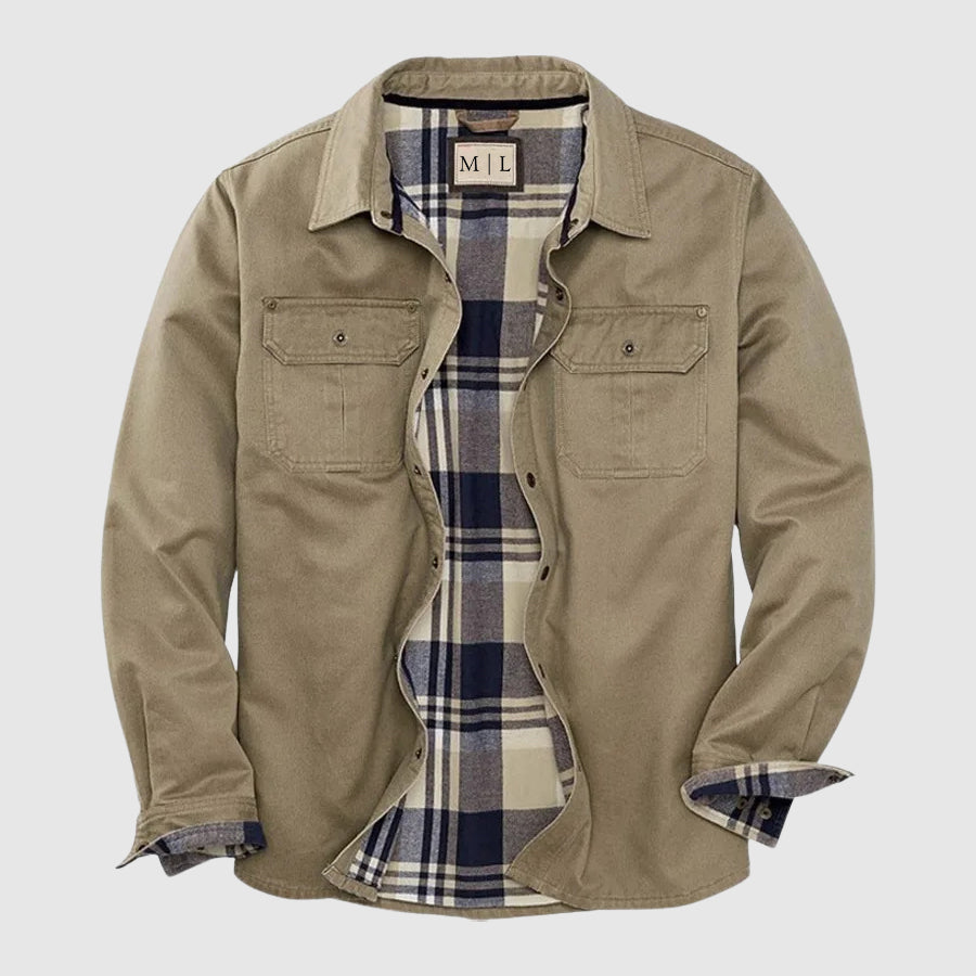 Lorenzo Vitali moto utility jacket lightweight poly-cotton blend with multi-pocket detailing for riders