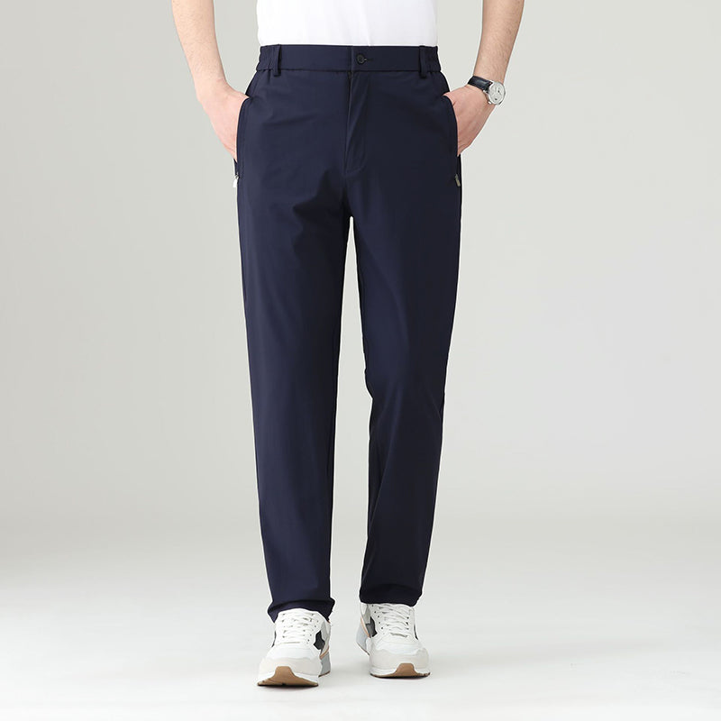 Lorenzo Vitali stretch comfort pants slim-fit polyester blend ultra-flexible design for busy professionals