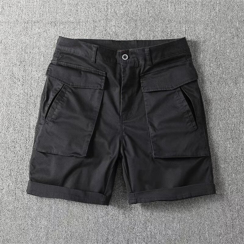 Lorenzo Vitali camouflage cargo shorts tactical outdoor stretch spandex-poly blend earthy tones