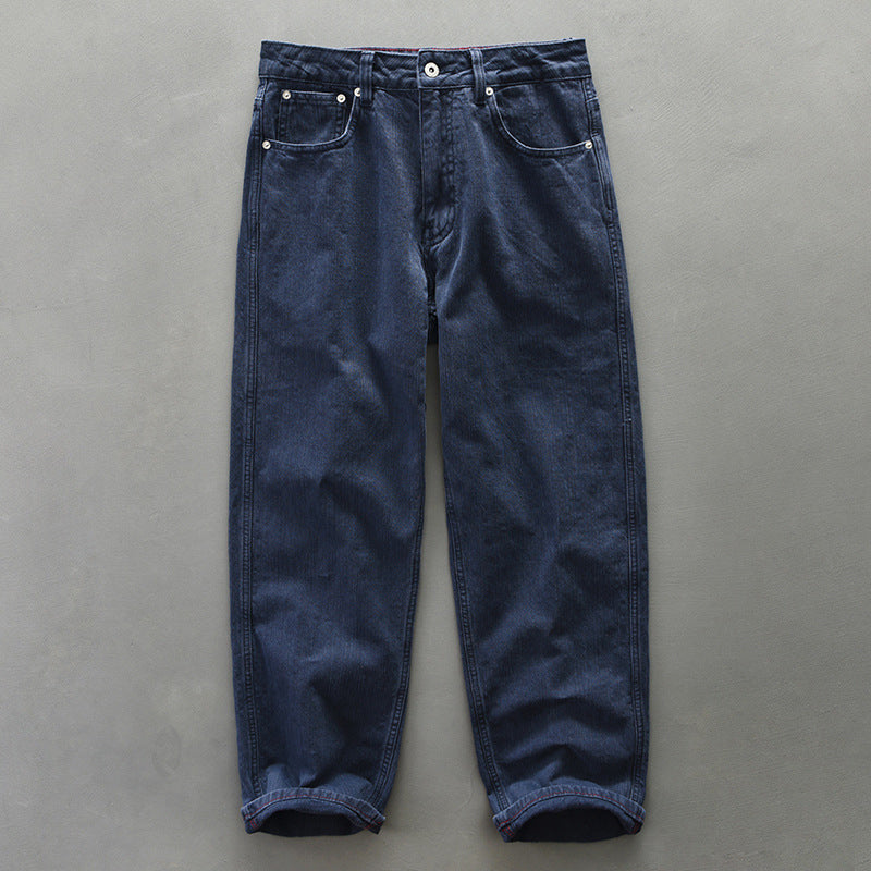 Lorenzo Vitali straight leg jeans premium cotton vintage workwear denim rugged structured fit
