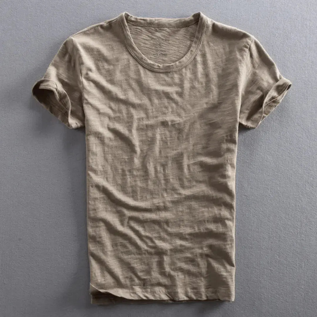 Lorenzo vintage relaxed-fit white organic cotton t-shirt with ultra-soft feel for casual wear