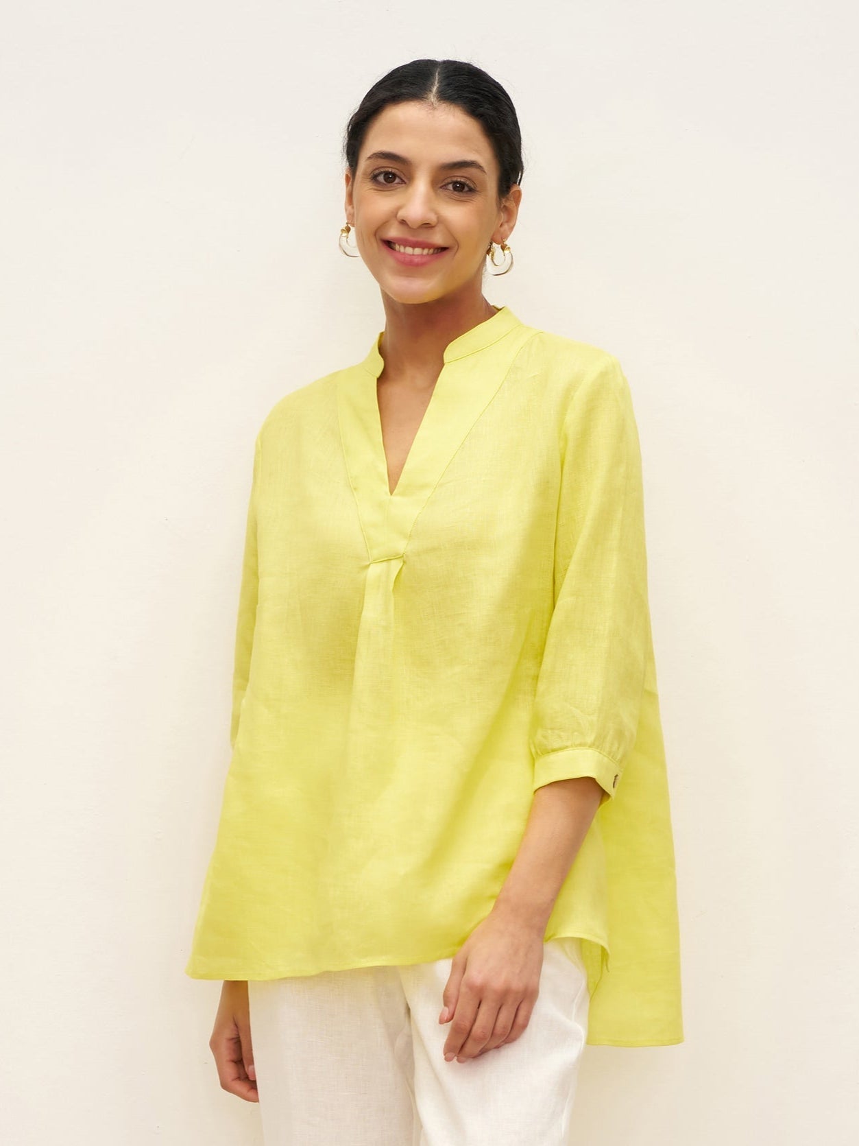Women's light linen shirt breathable summer top minimalist style natural fabric comfort