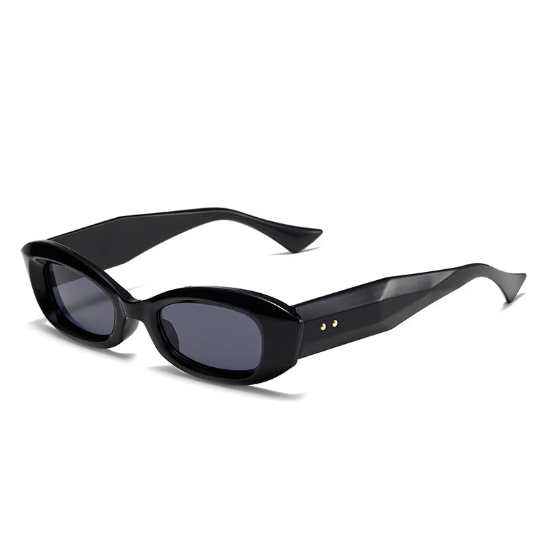 Slim cat-eye sunglasses glossy lightweight retro frame vintage silhouette for statement makers