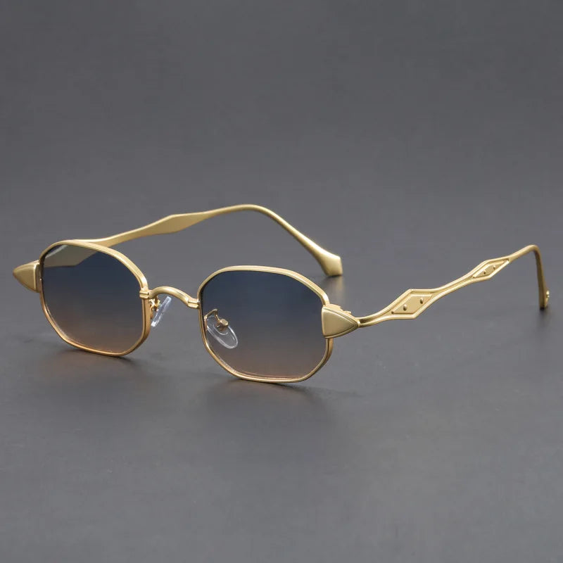 Lunara spiked oval sunglasses bold retro glam geometric frames pointed corners trendsetter eyewear