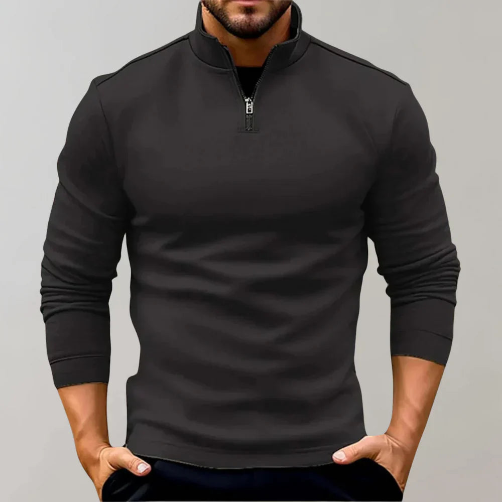 Chris men's olive green crewneck sweater, durable elk season layering with versatile casual fit