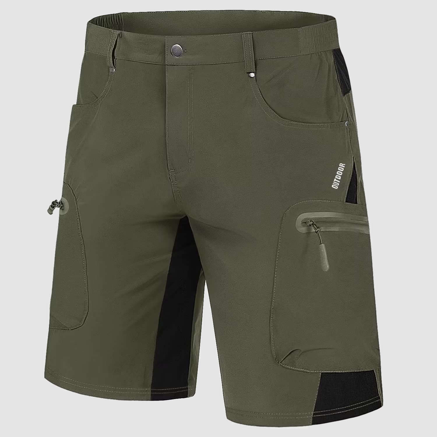Men's lightweight ripstop cargo shorts quick-dry nylon blend with five-pocket design for trail and town