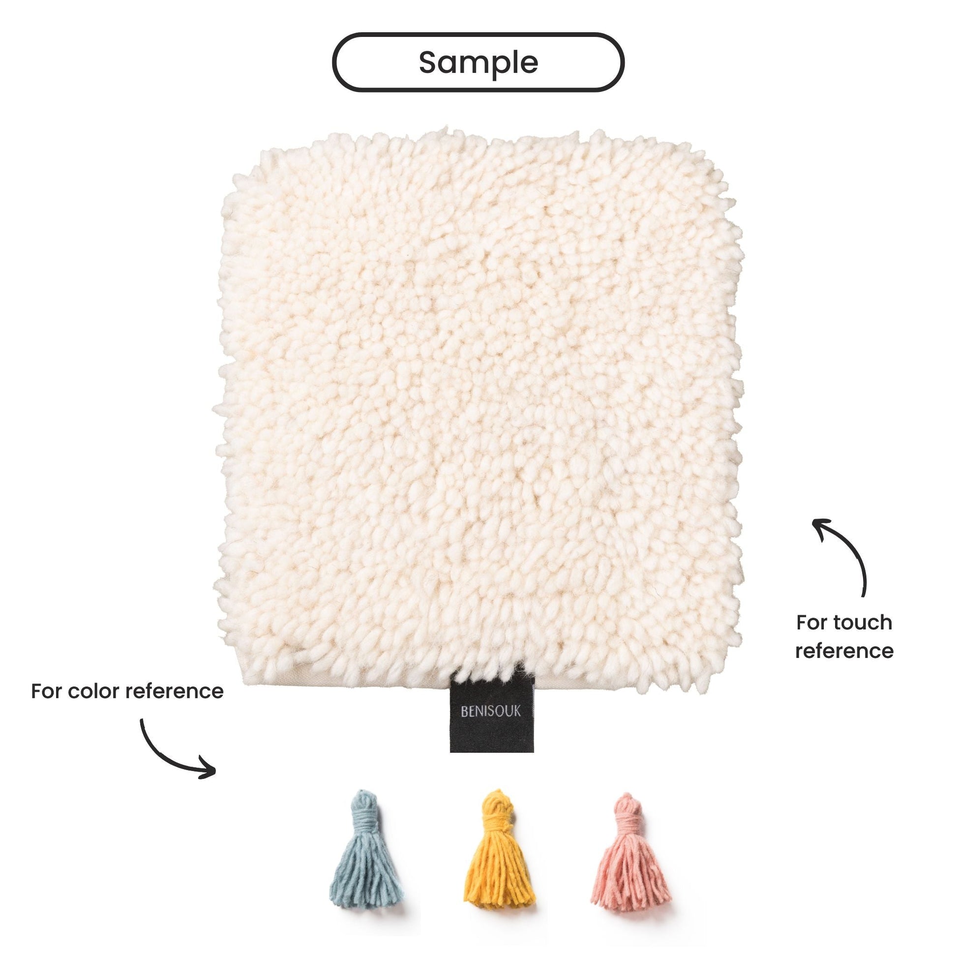 Handmade Beni Ourain shag Moroccan rug natural wool cream ivory boho custom woven tribal pattern