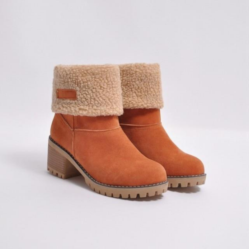 Women's winter boots with warm cushioned lining, non-slip sole, thermal insulation for cold weather comfort