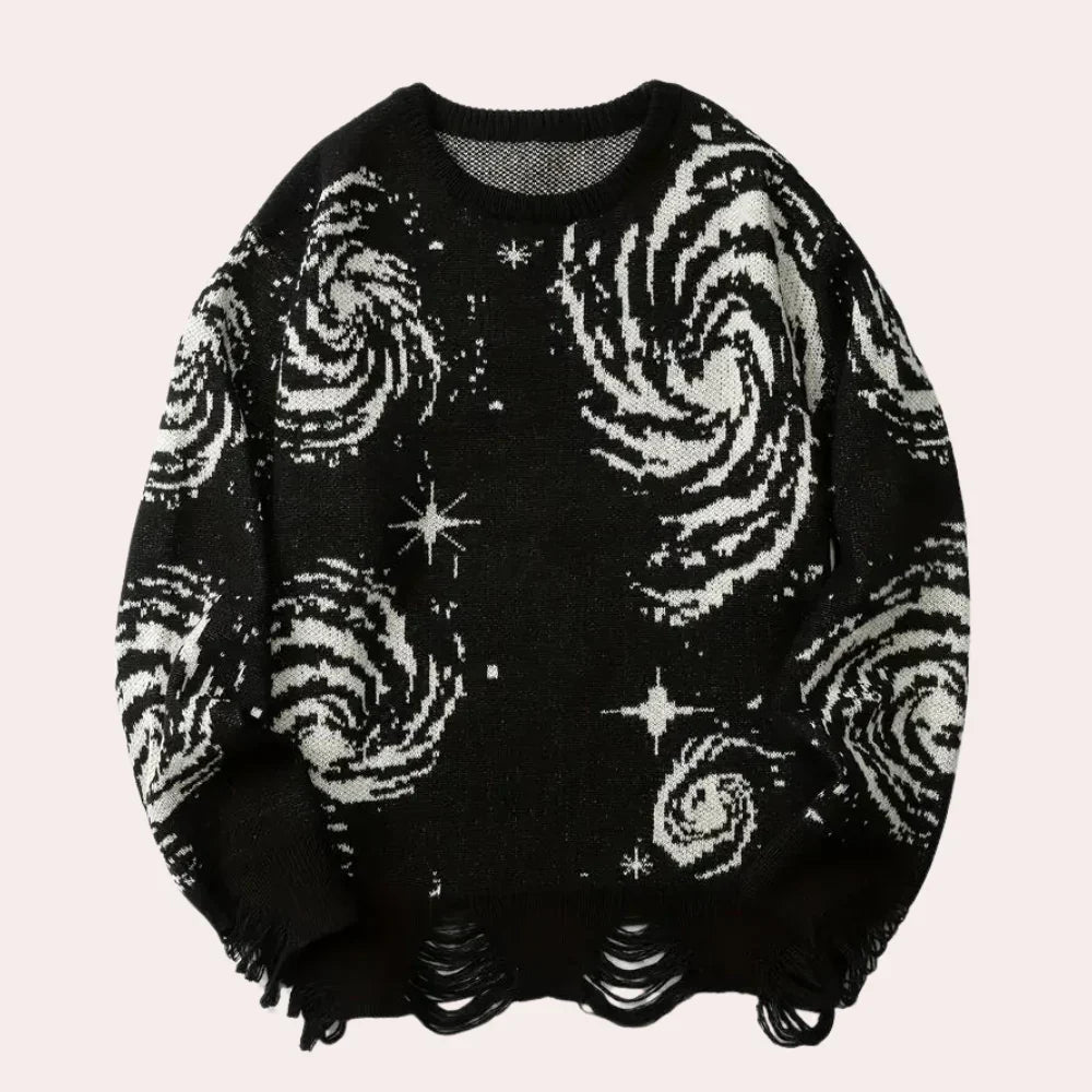 Men's Joshua ribbed knit crew-neck sweater in premium quality, classic silhouette for modern style