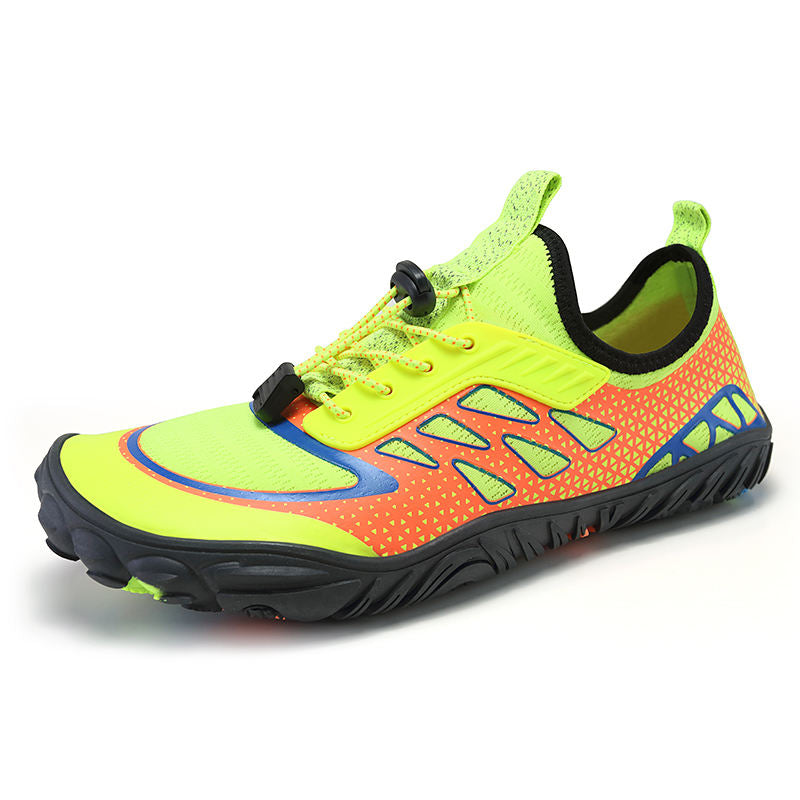 Maverick barefoot shoes with orthopedic cushioning, adjustable strap, and anti-slip outsole for active wear