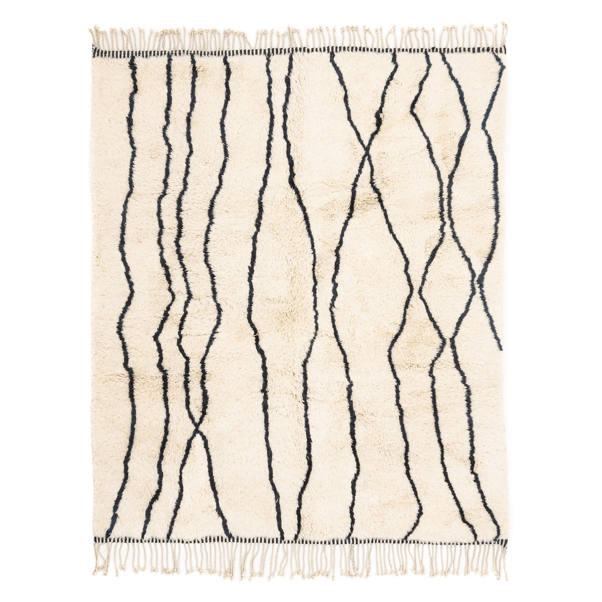 Paths - Luxury Shag Moroccan Rug - Urbann-Vibe