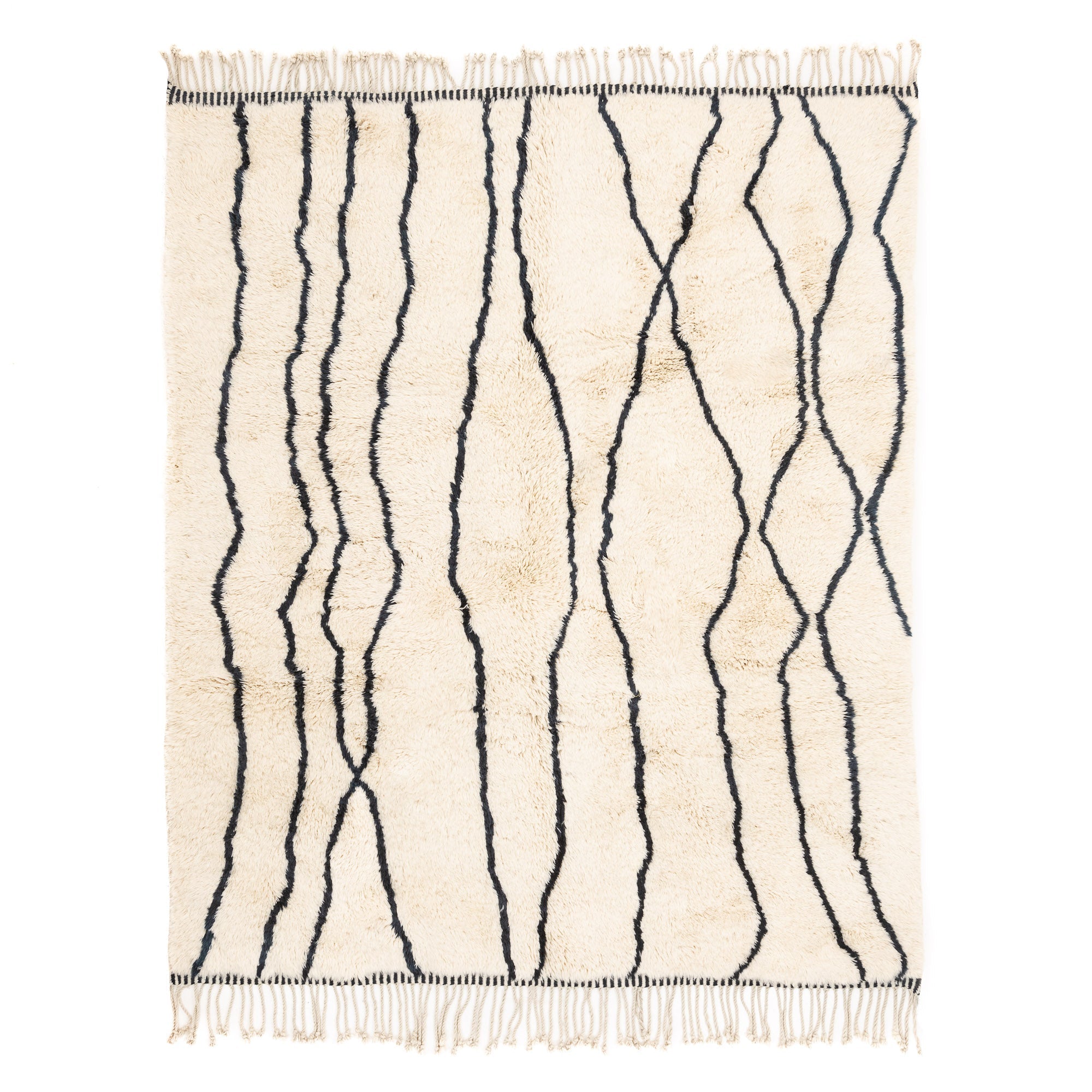 Paths - Luxury Shag Moroccan Rug - Urbann-Vibe