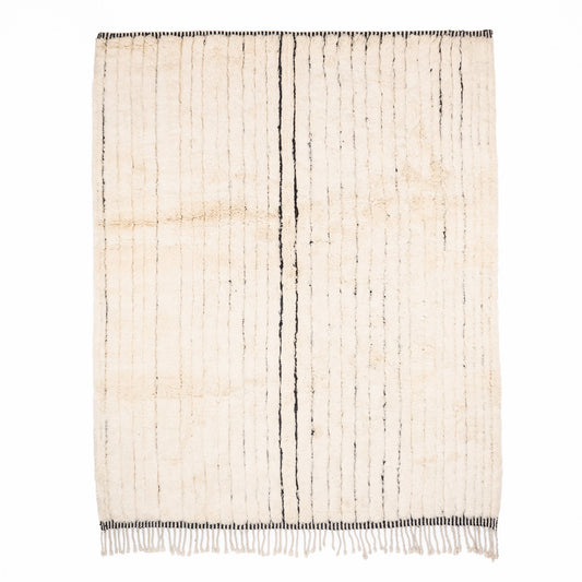 Melodic Monochrome - Luxury Shag Moroccan Rug - Urbann-Vibe