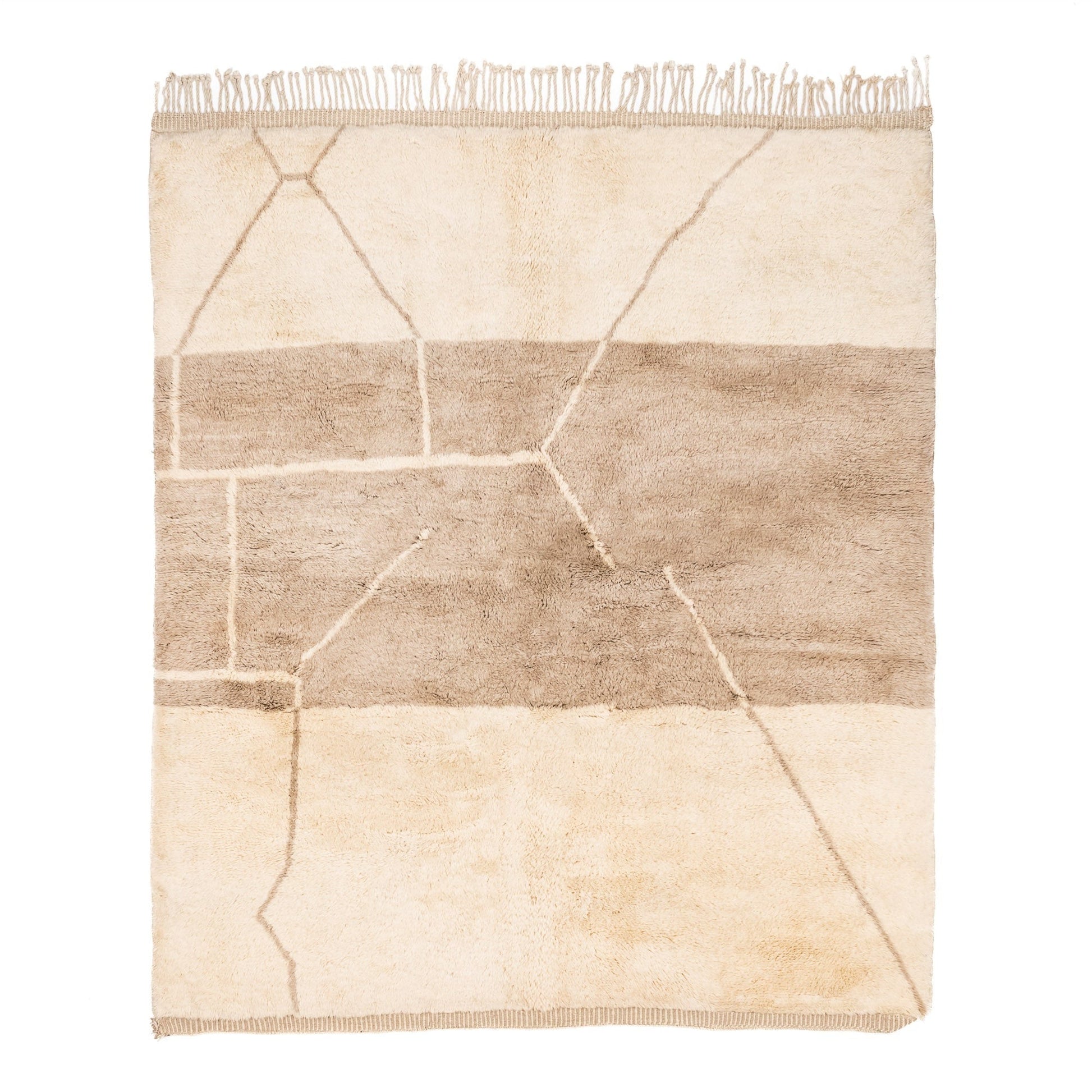 Pale Elegance - Luxury Shag Moroccan Rug - Urbann-Vibe