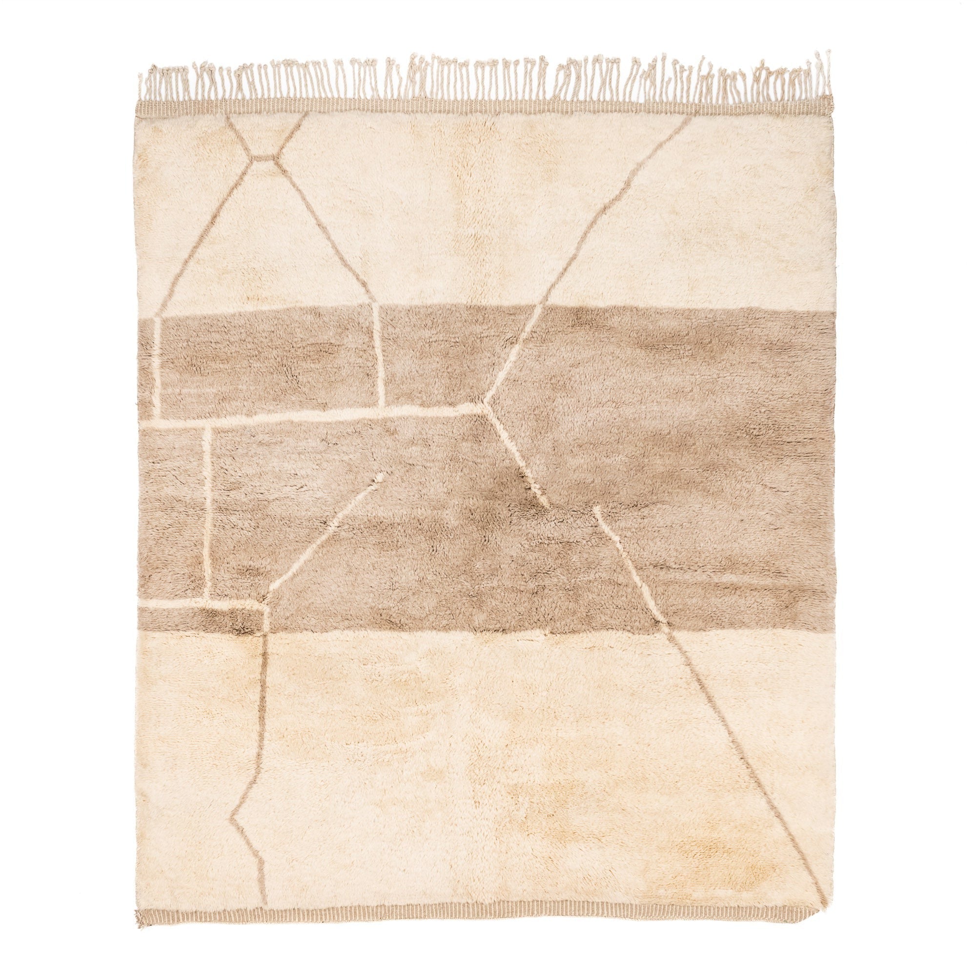 Pale Elegance - Luxury Shag Moroccan Rug - Urbann-Vibe