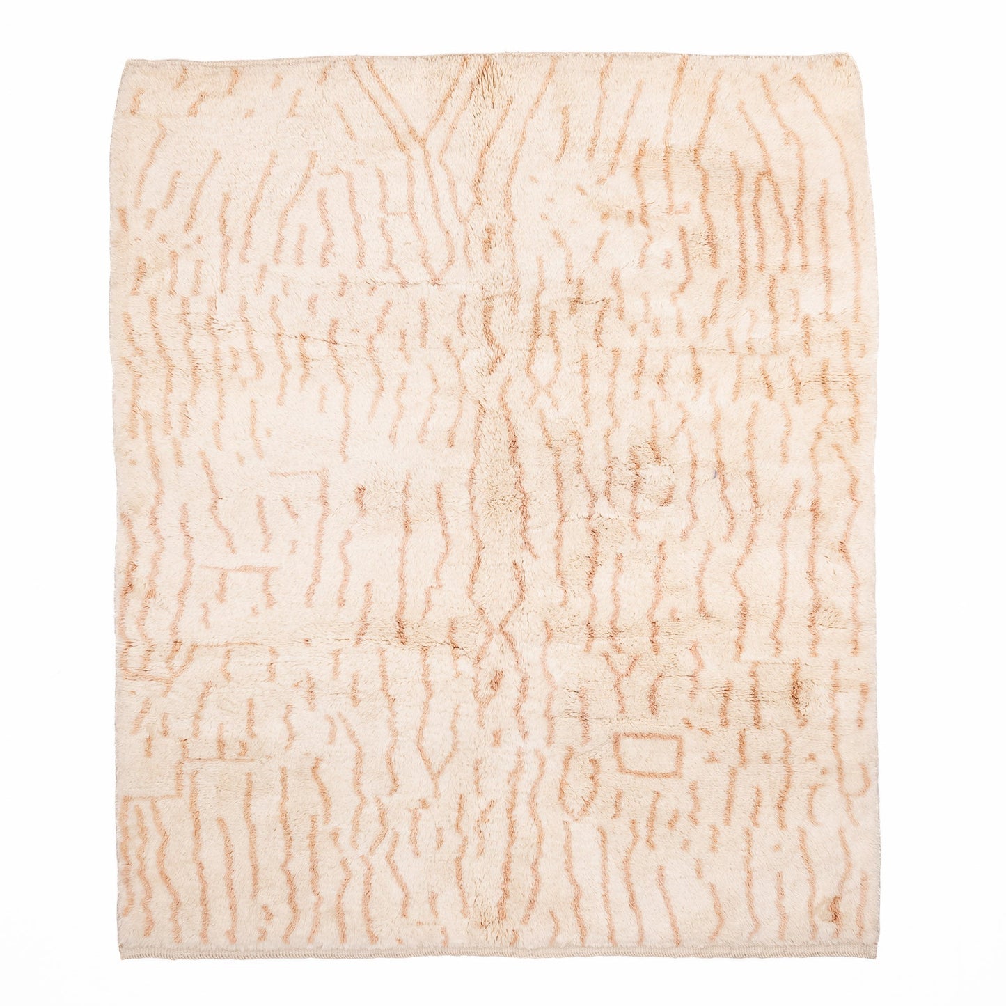 Sandscribe Elegance - Luxury Shag Moroccan Rug - Urbann-Vibe